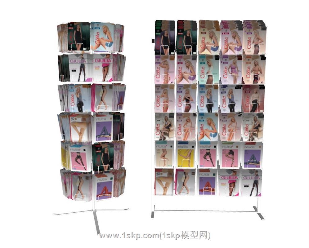 女装袜子展示架SU模型 1