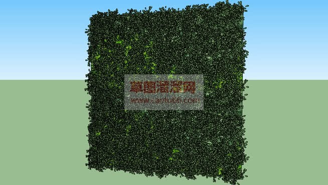 绿植墙植物墙SU模型 1