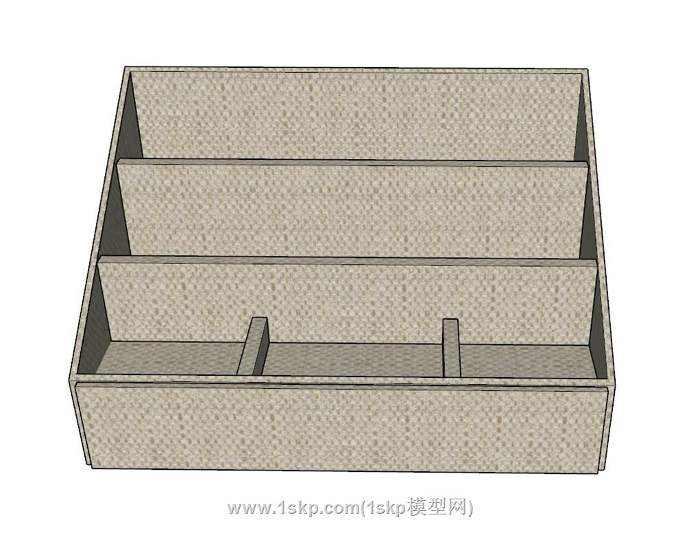 办公收纳盒SU模型 1