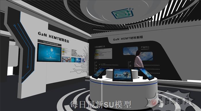 展厅科技展台SU模型 2