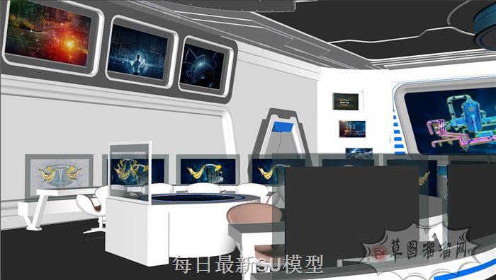 外星科技展厅SU模型 3