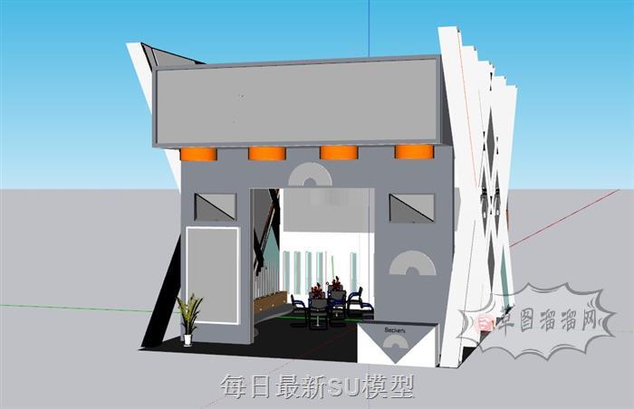 展厅展馆SU模型 1