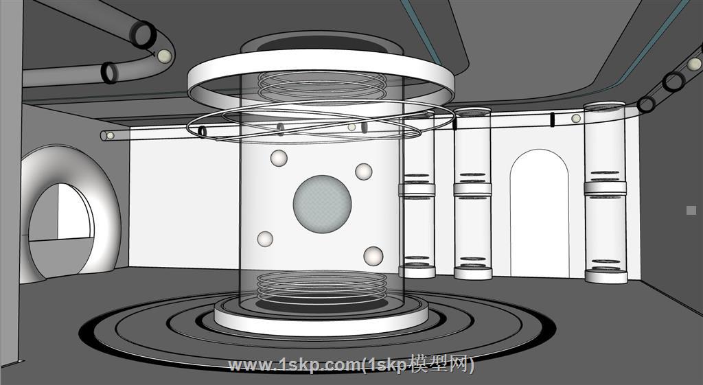 科幻展厅SU模型 2