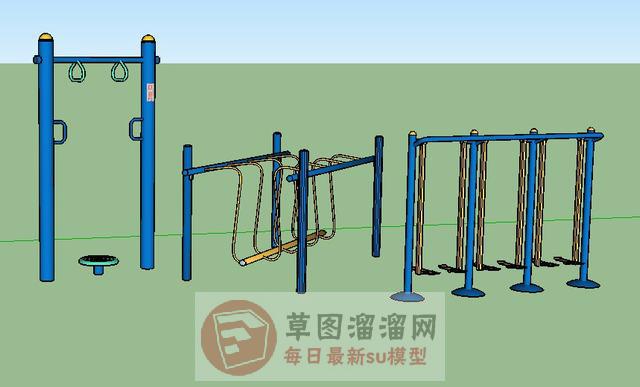 健身器材健身SU模型 1