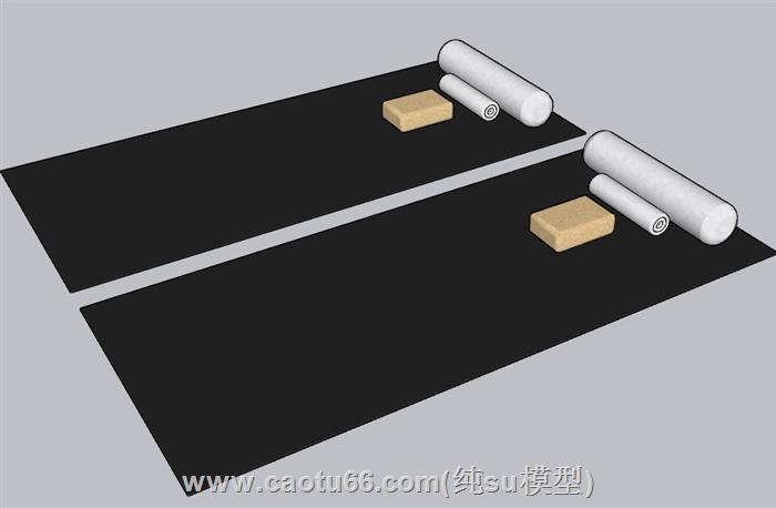 瑜伽垫健身SU模型 2