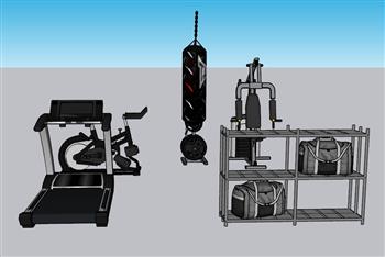 健身器材  跑步机  沙袋  健身