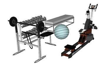 锻炼健身SU模型 免费sketchup模型下载