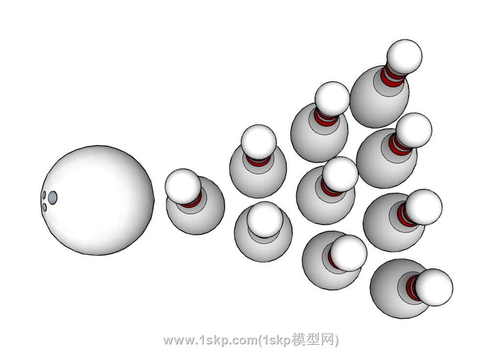 保龄球运动SU模型 3