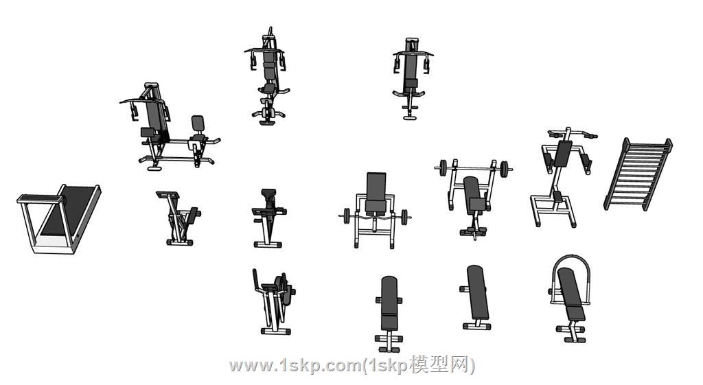 健身SU模型 2