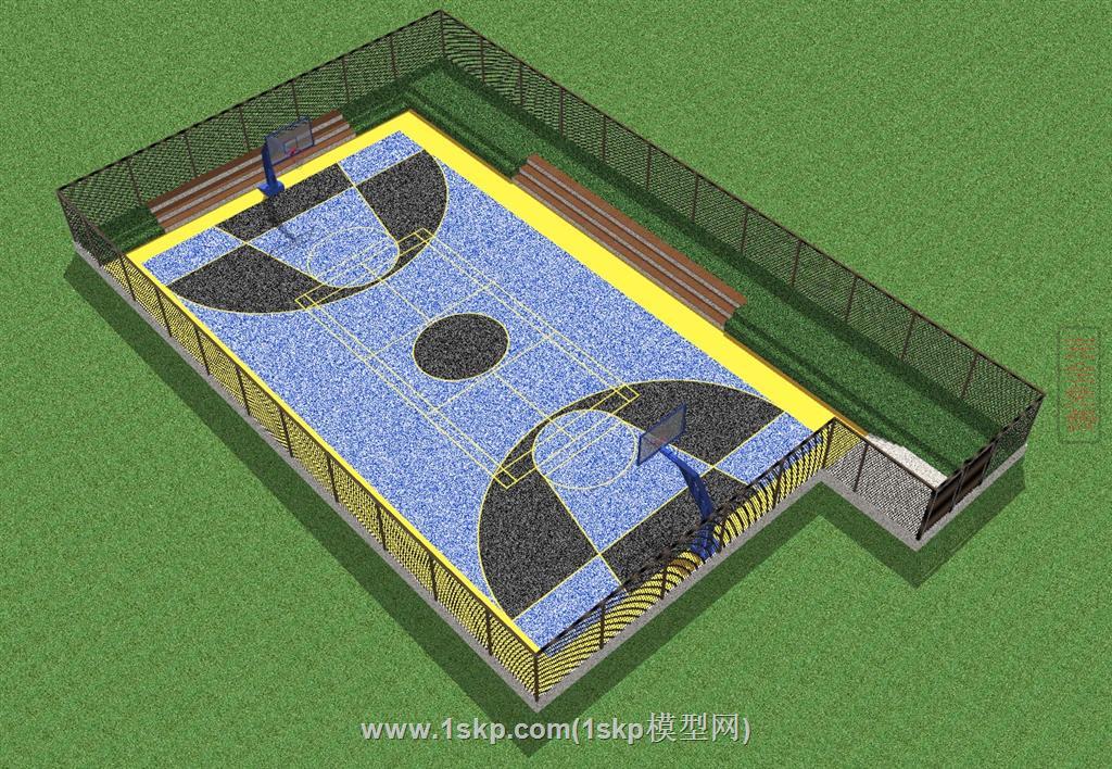 户外铁丝网篮球场 2