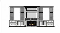 壁炉墙SU模型 免费sketchup模型下载
