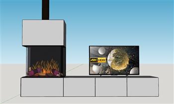 电视柜 火炉 壁炉
