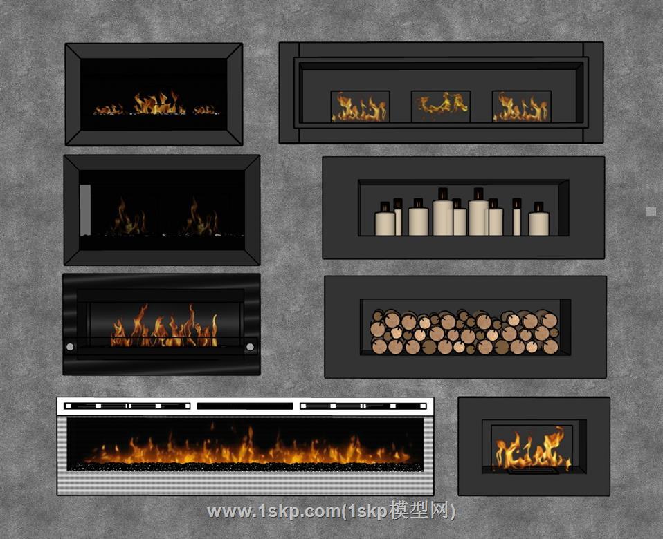 壁炉SU模型 2