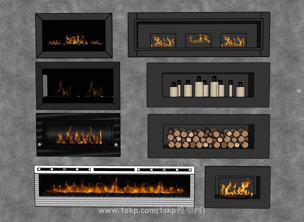 壁炉SU模型 2