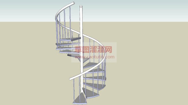 室内旋转楼梯SU模型