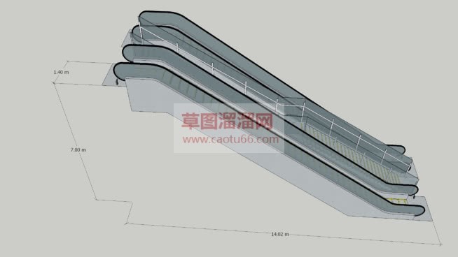 电扶梯电梯SU模型 1