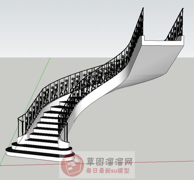 扶手梯楼梯SU模型 1