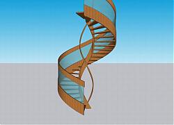 螺旋梯旋转梯SU模型