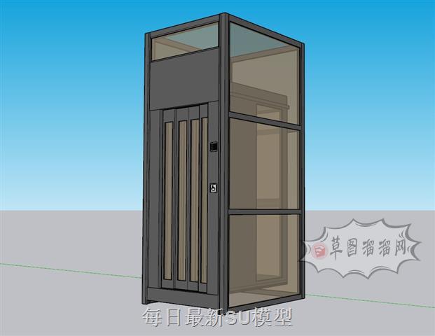 观光电梯SU模型 1