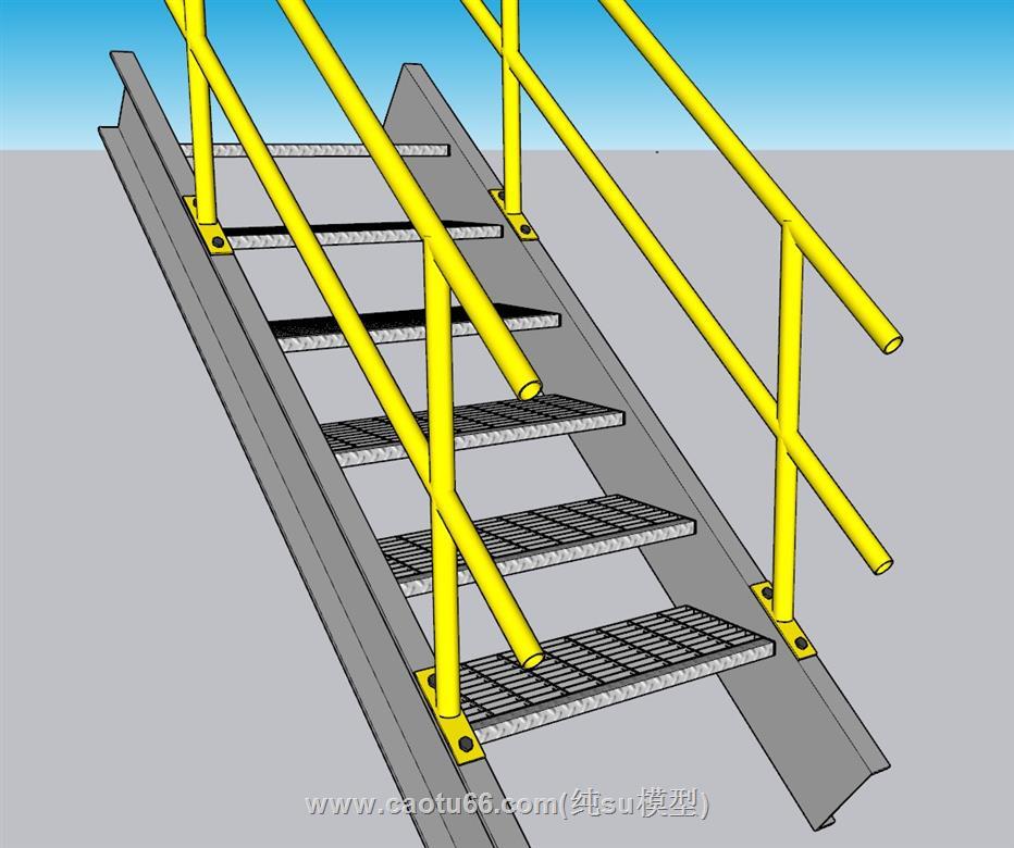 工业楼梯步梯SU模型 1