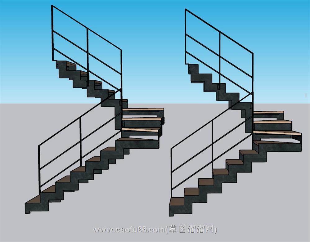 步梯楼梯SU模型