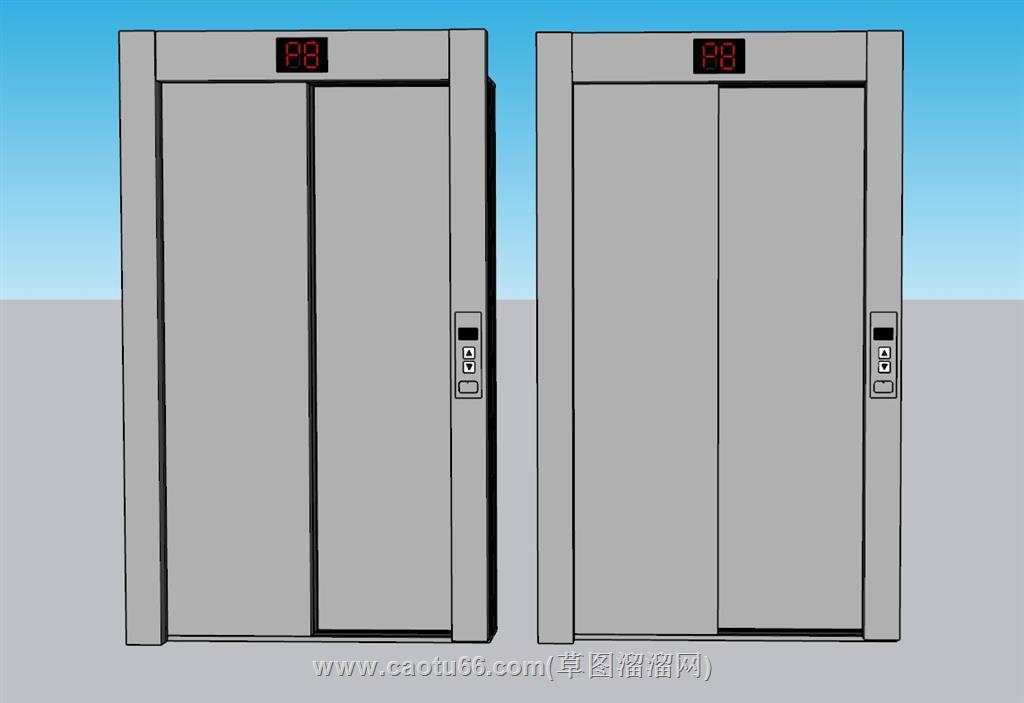 电梯门电梯SU模型 1