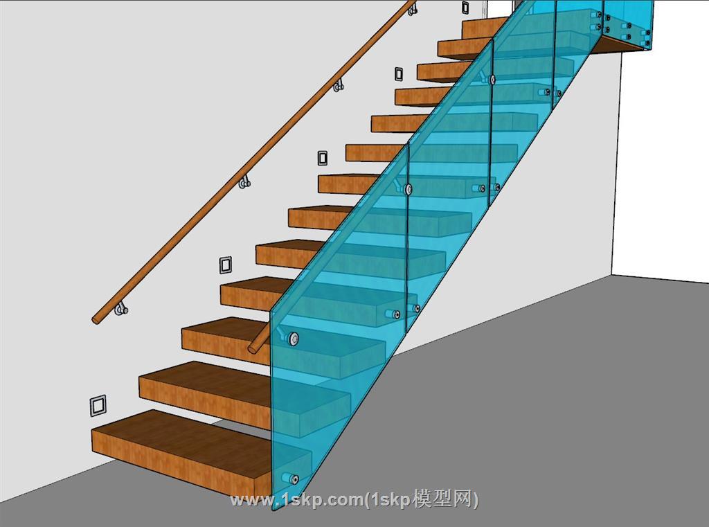 楼梯步梯SU模型 1