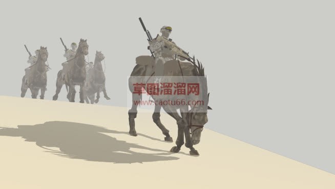 边防战士士兵SU模型 1