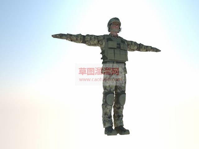 3D士兵人物SU模型 1