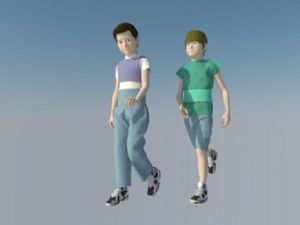 3D 小男 孩人 物免 费