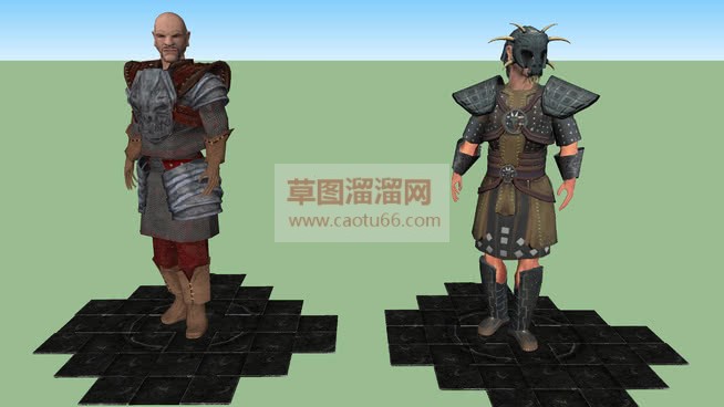 游戏3D人物SU模型 1