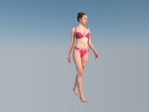 3D 美女 人物 模特 内衣