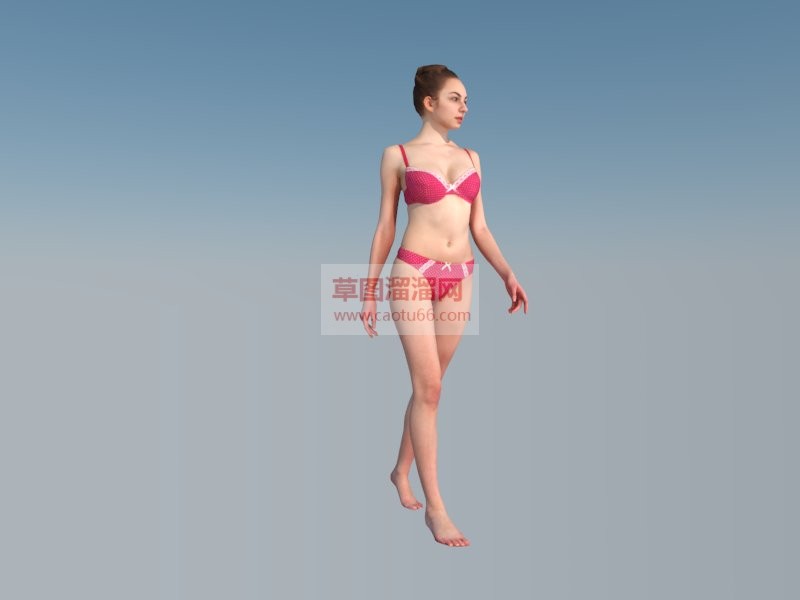 3D美女人物SU模型 1