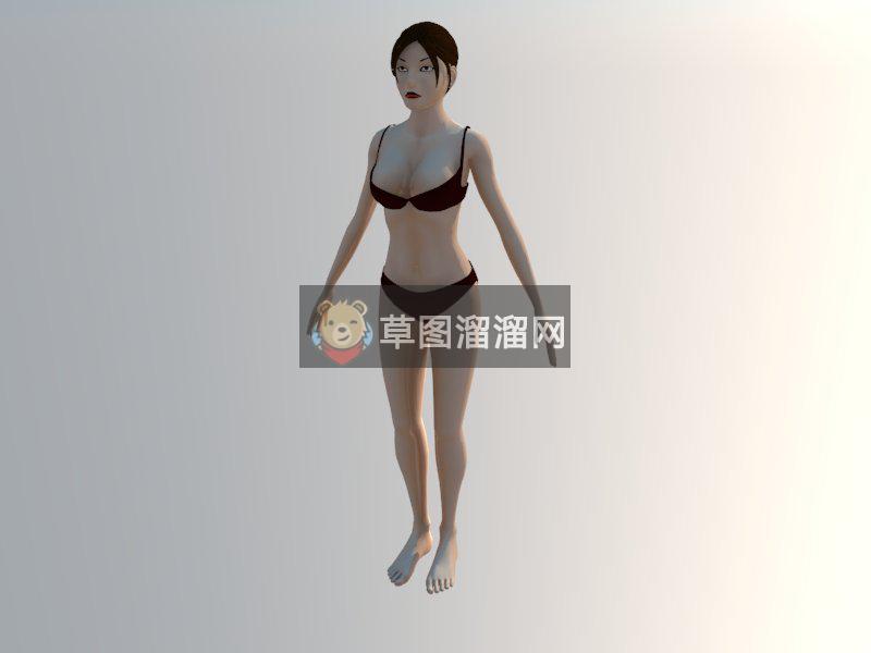 内衣女人SU模型 1