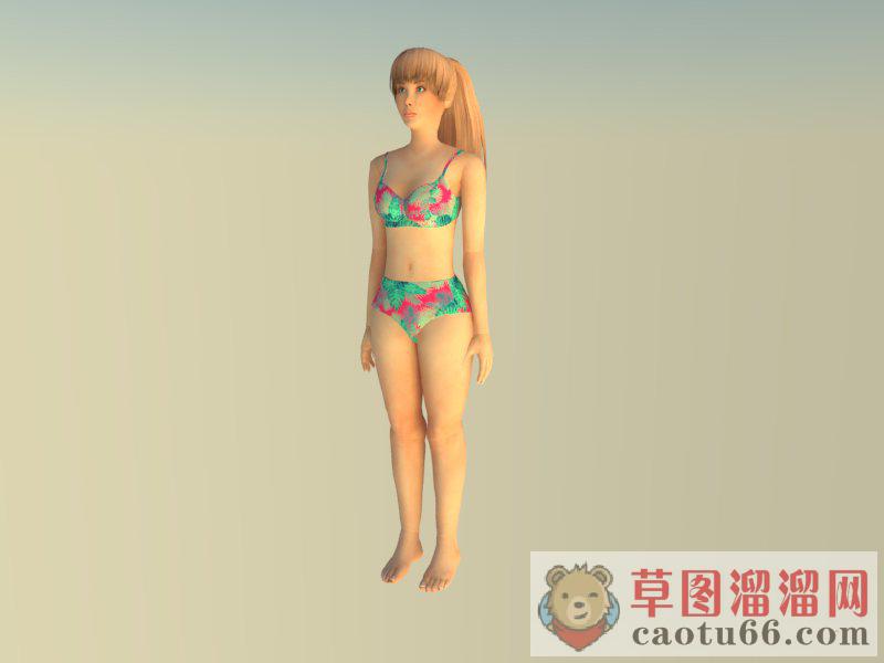 比基尼美女人物SU模型 1