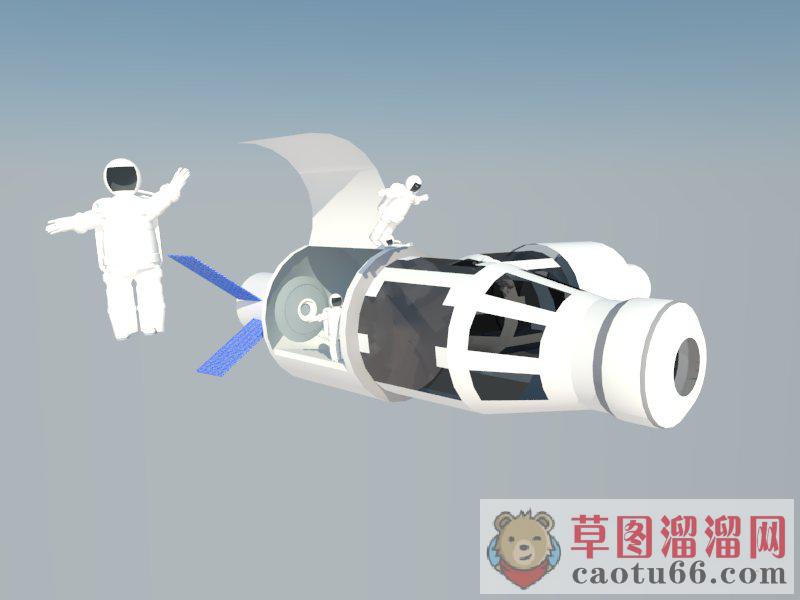 宇航员空间站SU模型