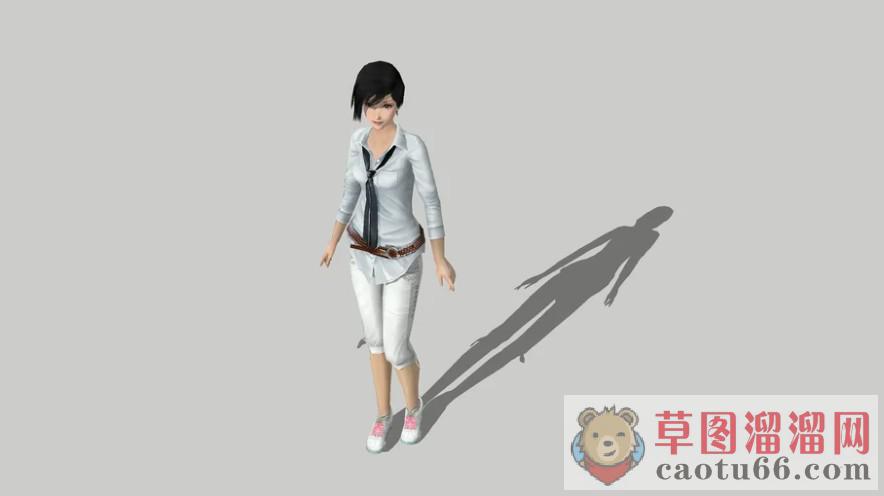 3D美女人物SU模型 1