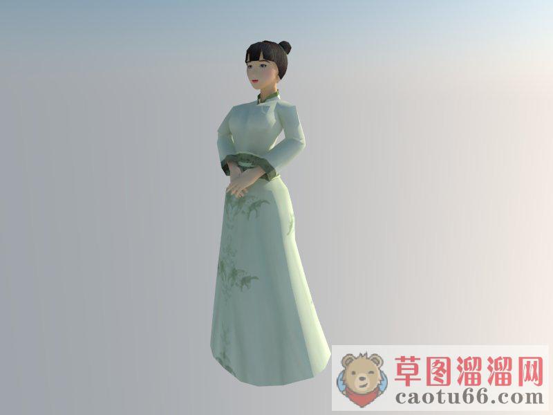 古代女子人物SU模型 1