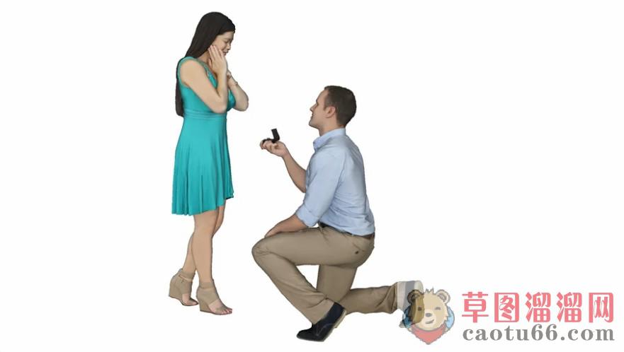 求婚人物情侣SU模型 1