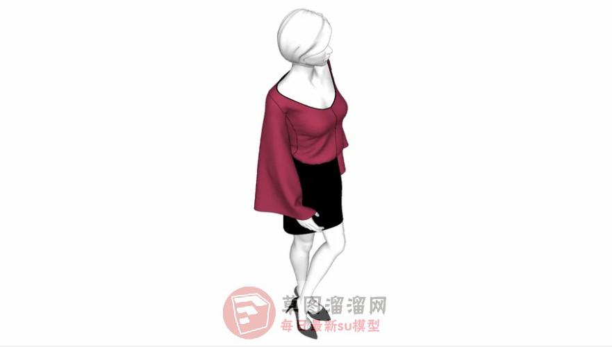 服装店假人模特SU模型 1