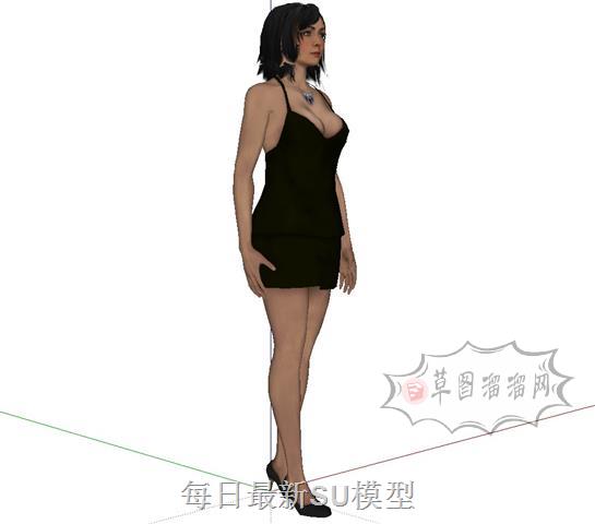 美女人物SU模型 1