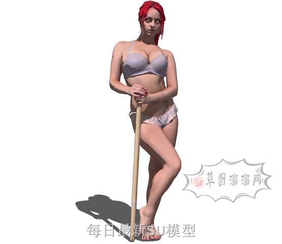 比基尼美女人物SU模型