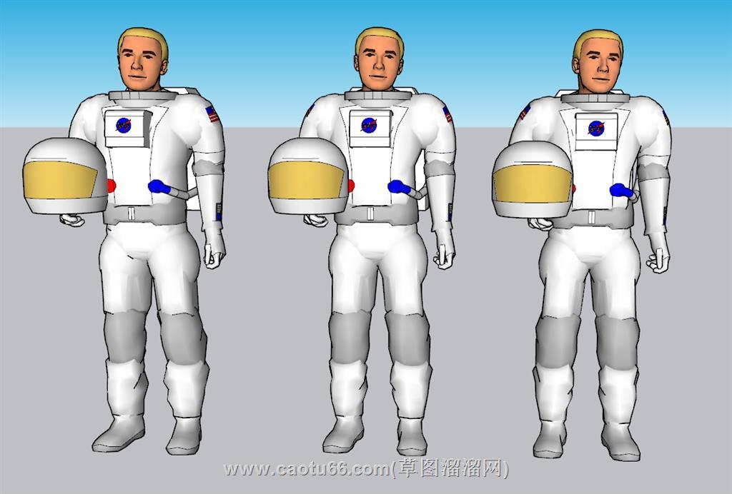 宇航员人物SU模型 1