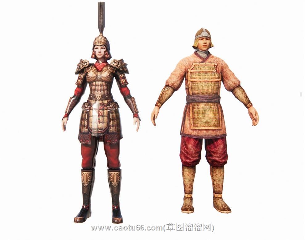 中国古代士兵SU模型 1