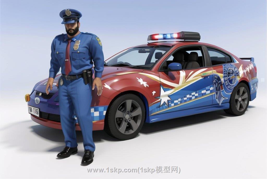 外国警察警车SU模型 1