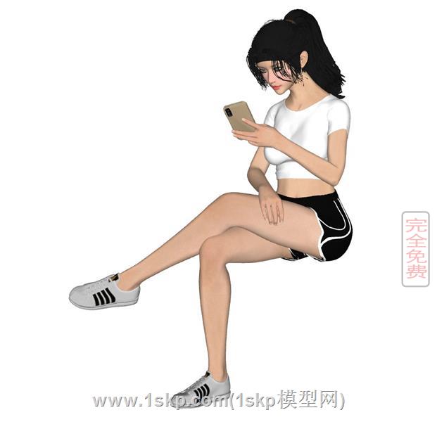 玩手机的美女人物 2