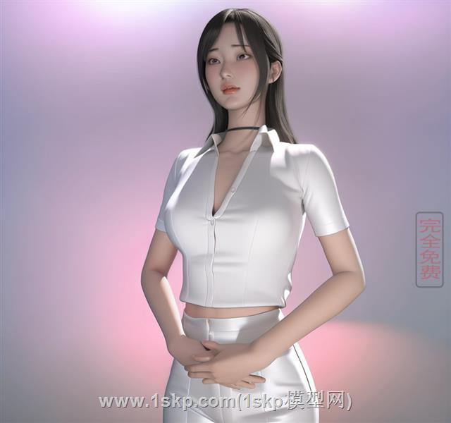 前台站姿的礼仪美女 1