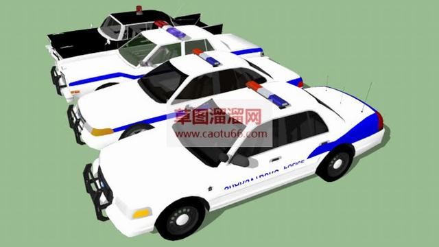 警车警灯SU模型 1