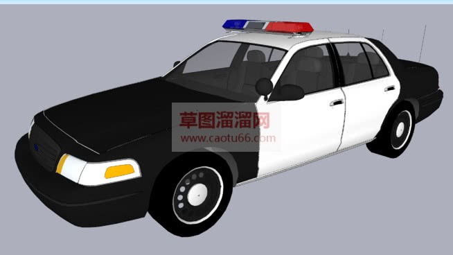 免费警车SU模型 1