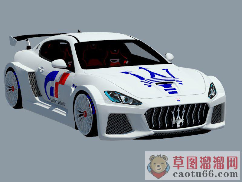 玛莎拉蒂跑车汽车SU模型 1